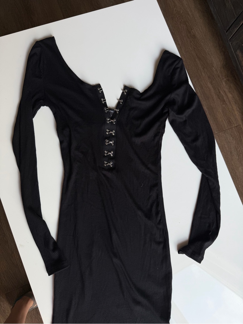 Olivaceous Long-Sleeve Mini Dress